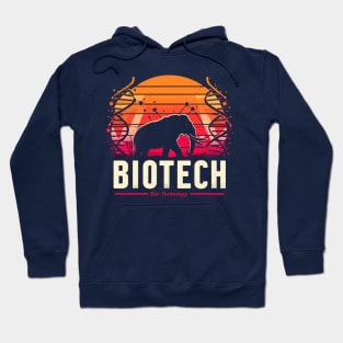 Biotech Bio Technology DNA Mammoth Science Crispr Gene Edit Hoodie